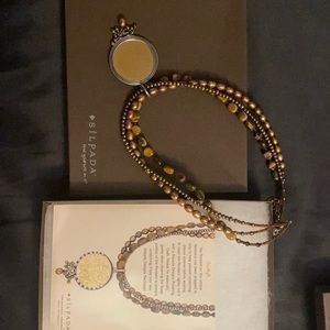 Silpada Sterling Tiger’s Eye Bronze Pearl Necklace